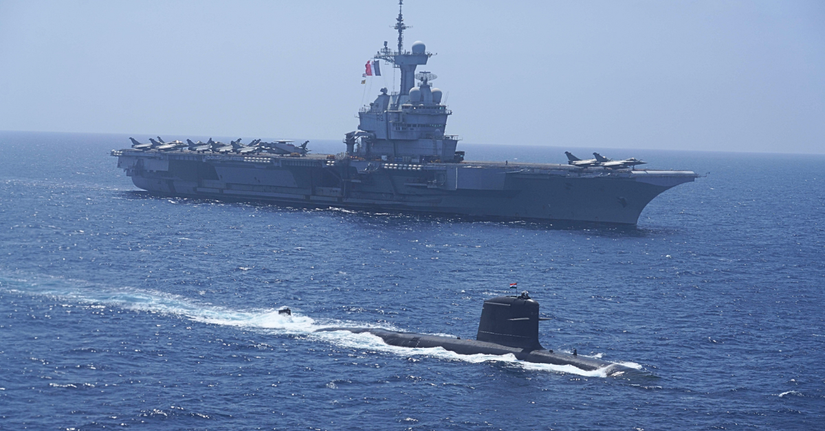 Indian Warship and Submarine