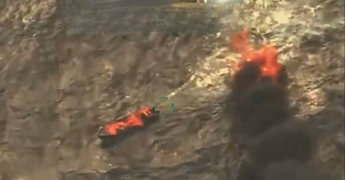burning boat