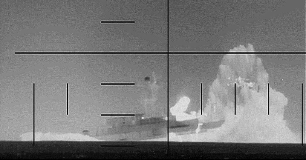 WATCH: U.S. Navy's First Torpedo Strike Since WWII Sinks Iranian Navy Frigate