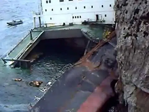 Video: Ship’s Gruesome Condition Post Collision
