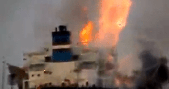 ship explosion