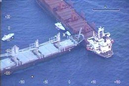 Real Video: Two Bulk Carrier Ships Collision in the Aegean Sea