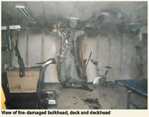 Fire in Ship’s Gymnasium Due to Poor Quality Capacitors