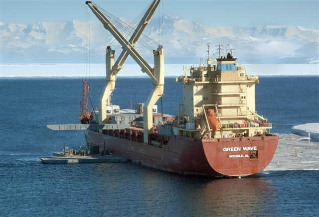 Watch: Antarctica Supply Ship Offload Time-Lapse Video