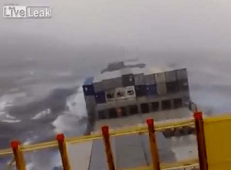 ship in storm
