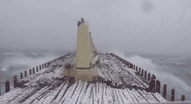 Watch: Cargo Ship Carrying Logs In Dangerous Storm