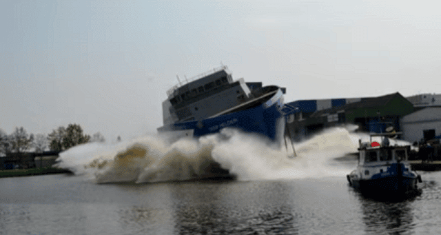 Watch: Subsea Support Vessel MV Deep Helder Launched At Foxhol Yard