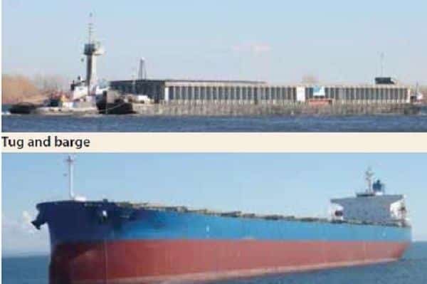 Real Life Accident: Narrow Escape From Collision Between A Cargo Vessel And Tug Pushing Barge