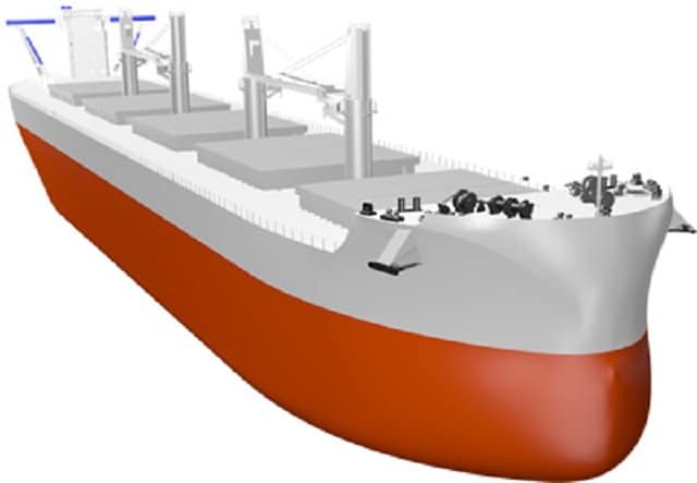 Bulk Carrier With Wind Resistance To Increase Fuel Efficiency