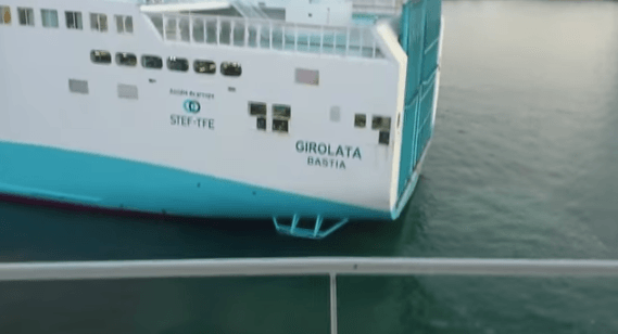Raw Video: Ferry Crash With Another Ship Completely Destroys A Lifeboat