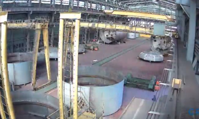 Video: Construction Of LNG Tanks Of World’s First LNG Powered Container Ships