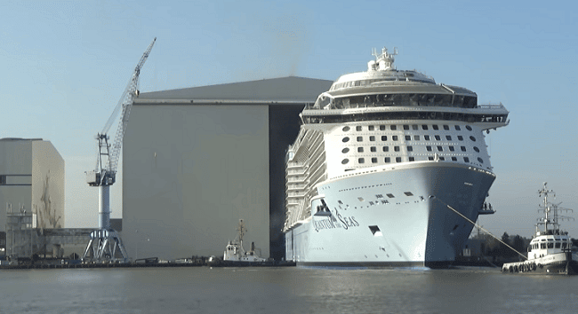 Video: The Brand New Quantum Of The Seas Cruise Ship Floats Out