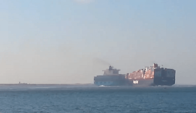 Video: Accident Between Two Vessels In Suez Canal, Containers Fall Overboard