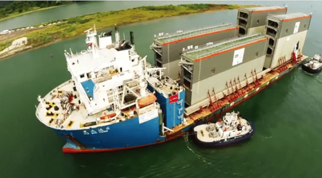 Video: Third Shipment of Gates for Panama Canal Expansion