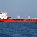 Red oil tanker