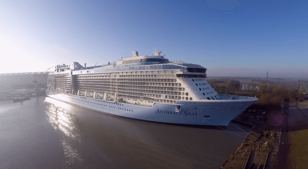 Watch: Drone View Of Royal Caribbean’s Newest Cruise Ship – Anthem Of The Seas