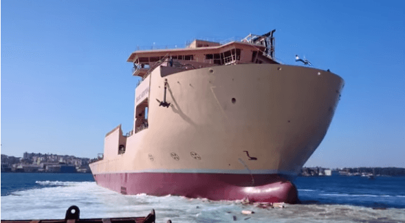 Video: Launching of One-Of-Its-Kind Multipurpose Vessel Isaac Newton