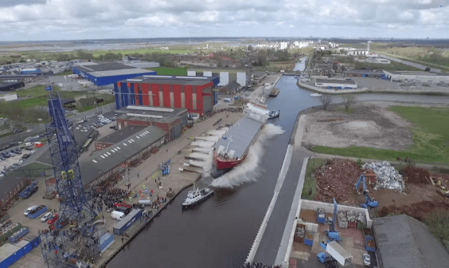 Watch: Launching of MS Triton at Yard of Royal Bodewes, Hoogezand