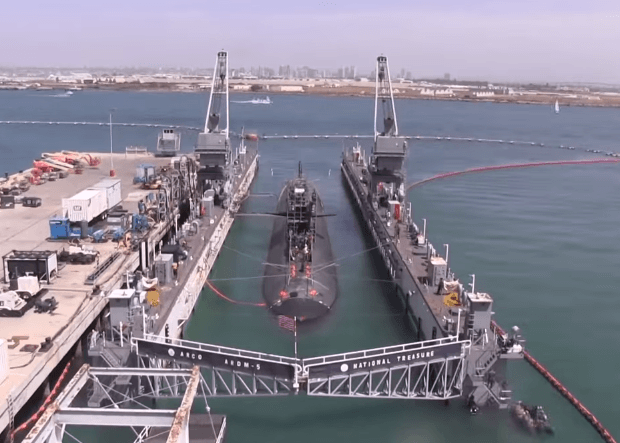Video: Time-lapse Video Of Nuclear Submarine In Floating Dry Dock