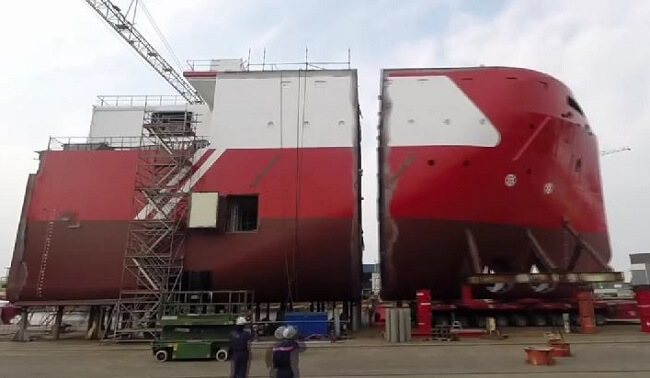 Watch: Timelapse Construction Of MV Kroonborg – World’s First Maintenance Support Walk to Work Vessel