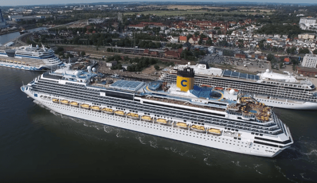 Watch: 5 Cruise Ships Arrive in Germany