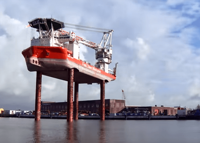 Watch: Full Height Tested For Wind Farm Installation Vessel Brave Tern
