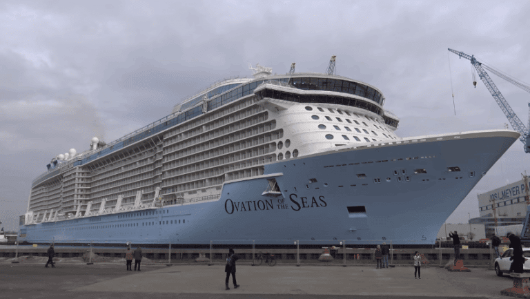 Photos and Video: Float Out Of Royal Caribbean’s Newest Cruise Ship – Ovation of The Seas