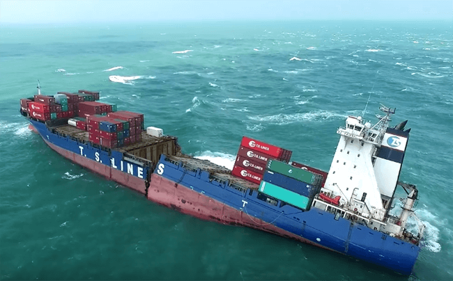 Watch: Aerial Footage of S.S. Taipei – Vessel That Ran Aground Off The Coast of Taiwan
