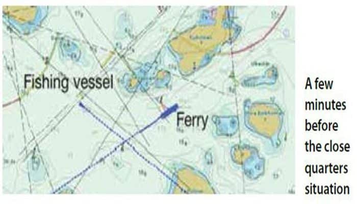 Ferry on chart