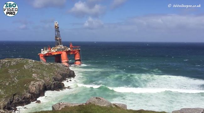Watch: Grounding Of Oil Rig Transocean Winner