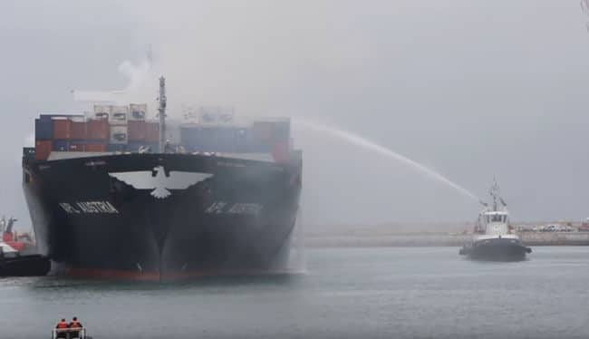Watch: Firefighters Fight Blaze On Board APL Containership Off South Africa