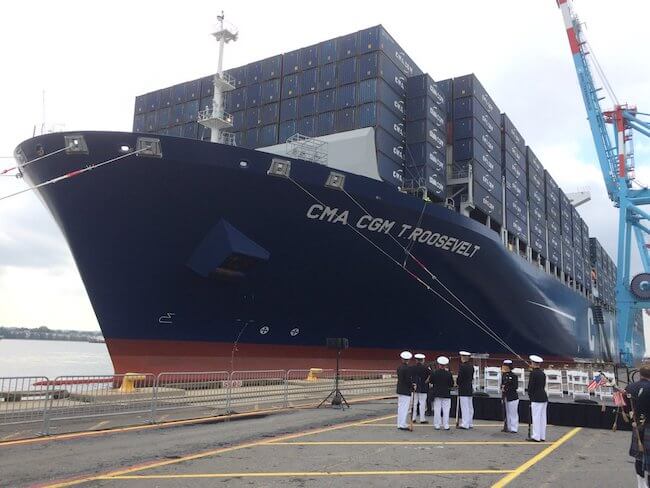 Photos: PANYNJ Celebrates Arrival Of Largest Cargo Vessel To Port