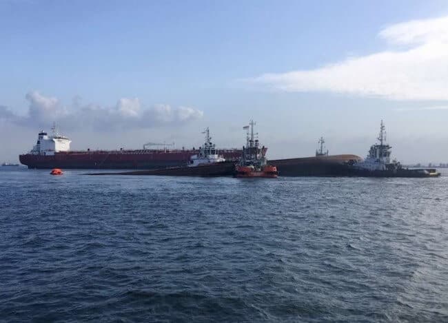 Tanker And Dredger Collide In Singapore Territorial Waters, 2 Bodies Recovered