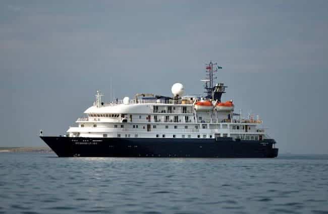 Portsmouth Bound Cruise Ship In Arctic Ocean Beach Clean-up