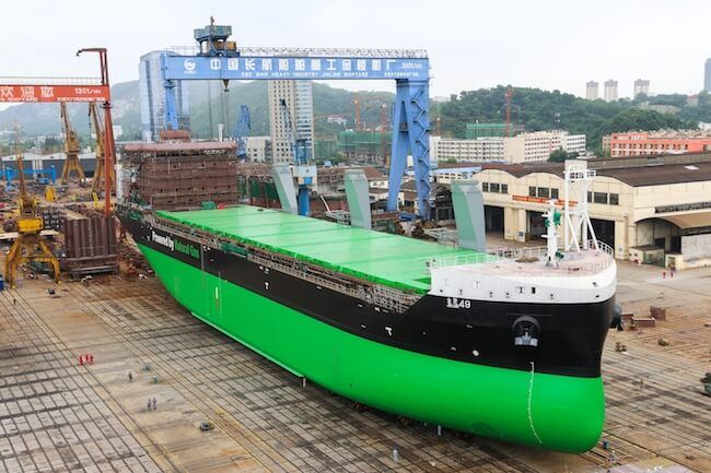 World’s First LNG-Powered Handysize Bulk Carrier Successfully Launched