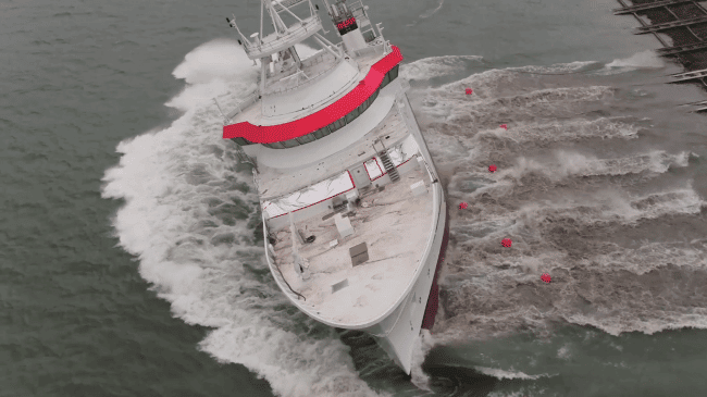 damen fishing research vessel launch