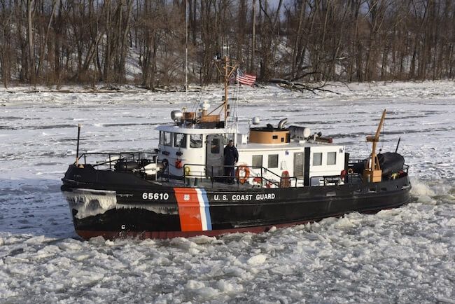 Watch: Frigid Temperatures Keep Coast Guard Busy Breaking Ice