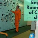 Engine room tour of cargo ship
