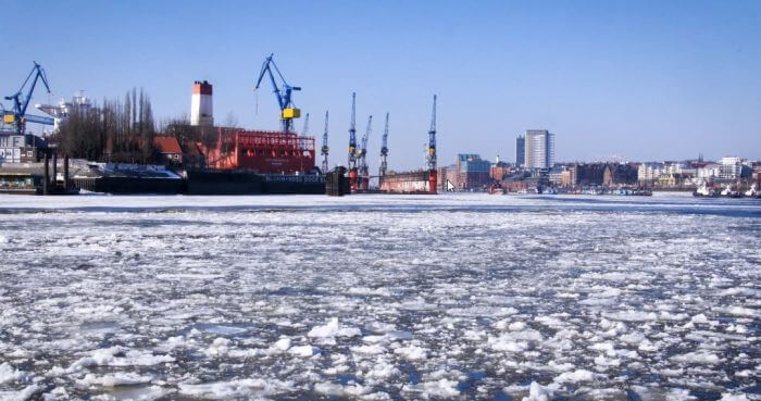 Watch: Ice Breakers On Duty In Freezing Temperatures At Port Of Hamburg