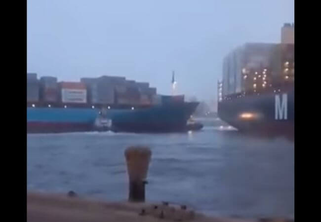 MAERSK collided at Callao port