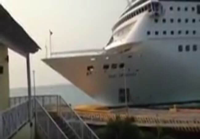 Watch: Cruise Ship MSC Armonia Crashes Into The Port