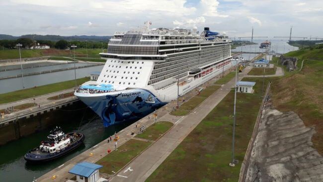 Watch: Panama Canal Welcomes Its Largest Passenger Ship ‘Norwegian Bliss’