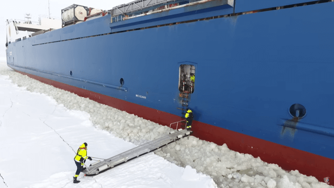 Watch: Pilot Boarding Moving Ship In Extreme Weather Condition