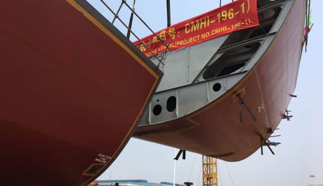 Keel-laying-of-the-expedition-cruise-vessel-for-Sunstone