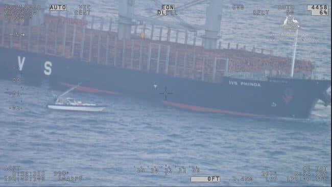 Photos: Singapore-Flagged Cargo Ship Rescues Two Australians From Stricken Yacht