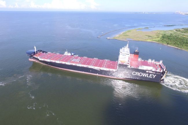 Crowley Takes Delivery Of First LNG-Powered ConRo Ship Serving Puerto Rico