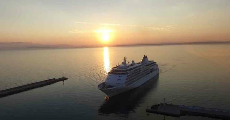 Watch: Amazing Drone Video Of ‘Silver Whisper’ Cruise Ship At Chios Greece
