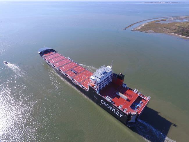 Crowley Takes Delivery of Second LNG-Powered ConRo Ship for U.S. Mainland-Puerto Rico Trade