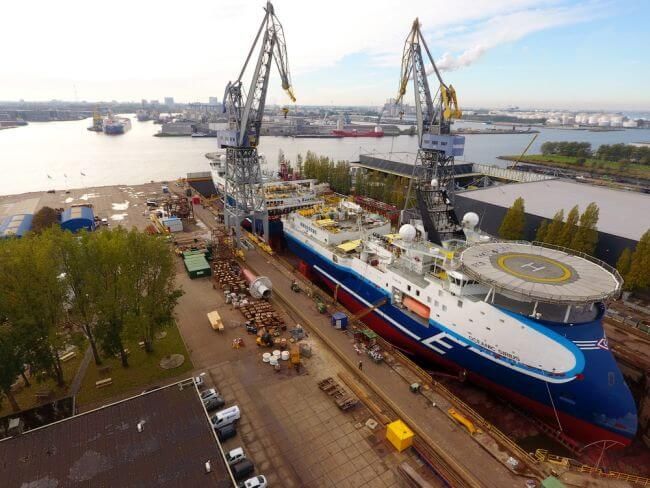 Seismic Vessels Oceanic Sirius And Oceanic Vega Complete Tandem Drydocking At Damen Shiprepair Amsterdam