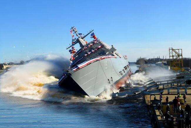 Watch: Littoral Combat Ship 19 (St. Louis) Christened And Launched